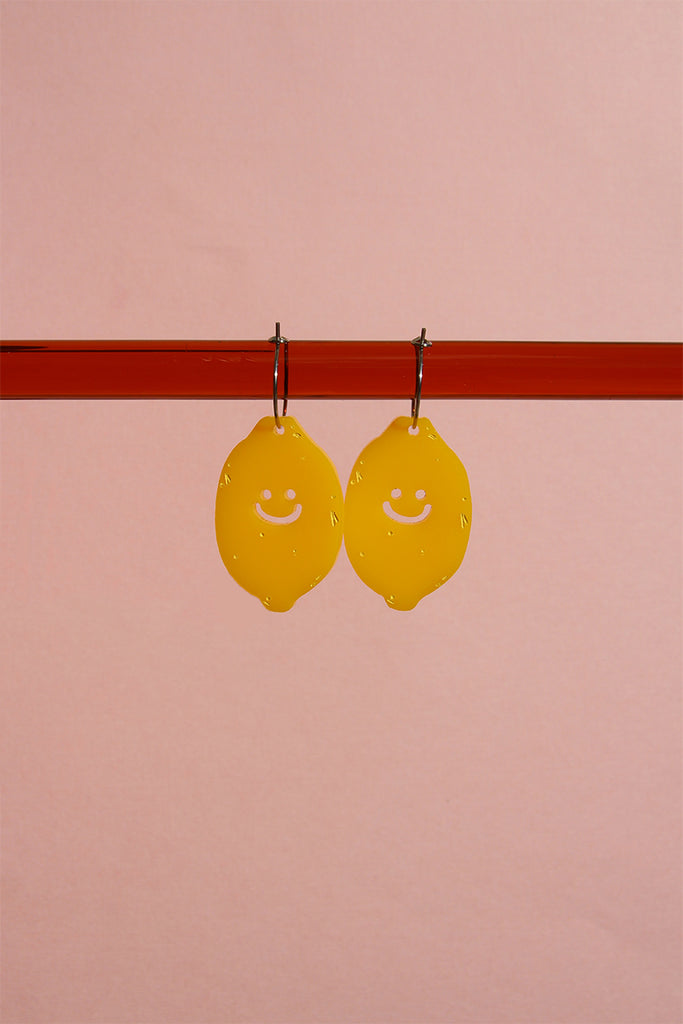 happy lemon • midi hoops