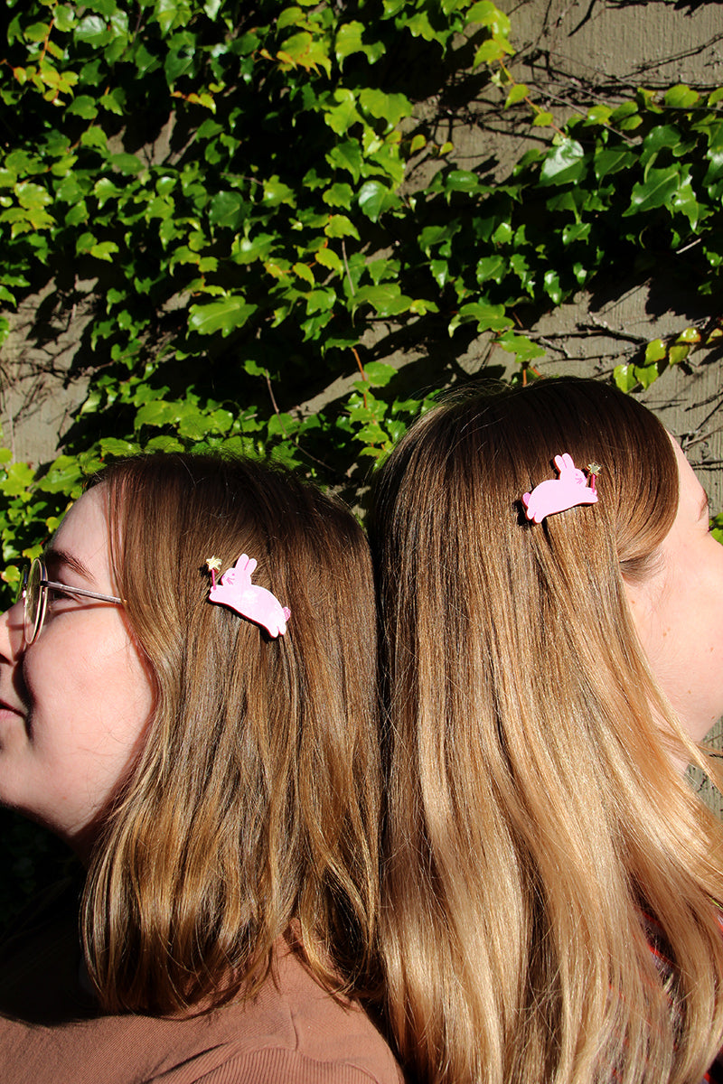 wand & a rabbit hair clips (set)